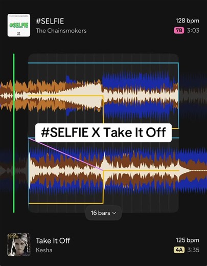 #SELFIE X Take It Off #spotify #spotifytransition #kesha #chainsmokers | selfie chainsmokers