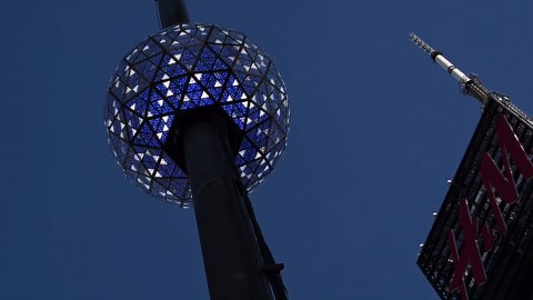 NY: New Year's Eve Ball Test Atop In Times Square - 58615167