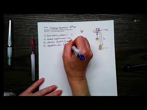 Dynamics Pulley Problem. Motion of Constrained Particles