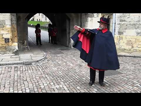 Yeoman Warder (Beefeater) explains the Opening Ceremony of the Keys at The Tower of London