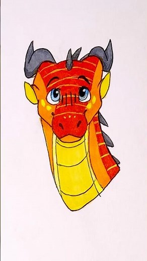 How to Draw a Front-Facing Dragon 🐲 #shorts #drawing #art