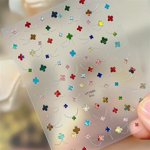 French Clover Nail Decal Sticker/ Nail Art/ 3D Adhesive/ DIY Use - Etsy