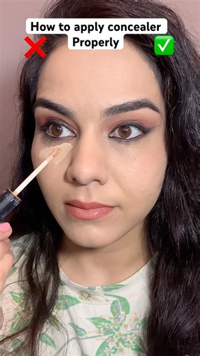 How to apply concealer properly ❌✅ #shorts #youtubeshorts #makeup #makeuphacks #hack #viral