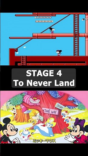 Mickey Mouse: Adventures in Wonderland (NES) Stage 4: To Never Land