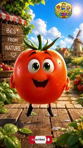 TOMATO Tam Tam tamatar 🍅#viral #rhymes #nursery #cocomelon #nunutv #school #FIFAWorlCupOnYT #reels