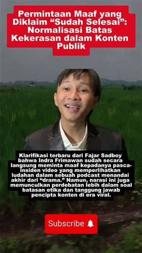 permintaan maaf yang diklaim sudah selesai!