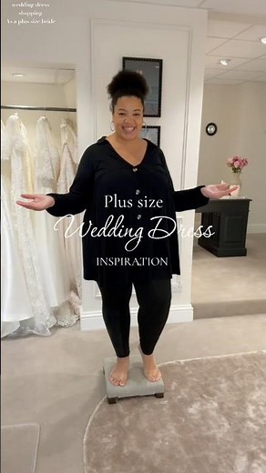 Wedding dress shopping as a plus size bride ; Follow us for plus size wedding dress inspiration