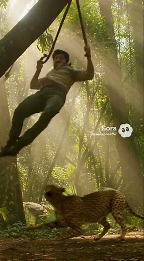 Tarzan fight with Cheetah #tarzan #fight #film