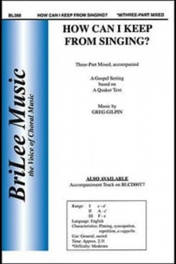 How Can I Keep From Singing? Accompaniment Track - arr. by Greg Gilpin (preview) #choraltracks