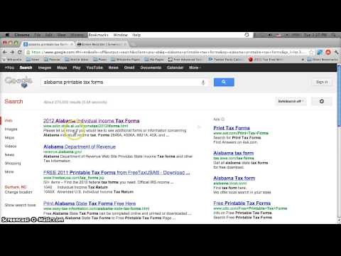 Alabama Printable Tax Forms 2012 - Form 40 with Calculations Fill In Online Options