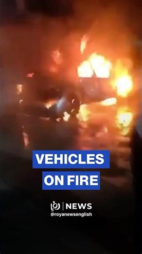 ‘Israeli’ settlers set fire to Palestinian vehicles in Nablus