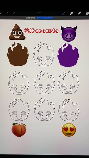 Emoji Color Mixing Palette #elemental #elements #elementos #amber #satisfying #satisfatorio