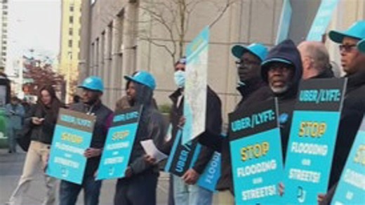 Rideshare drivers in Seattle are protesting over what they're calling a market 'flooded' with too many drivers and not enough riders. | KING 5