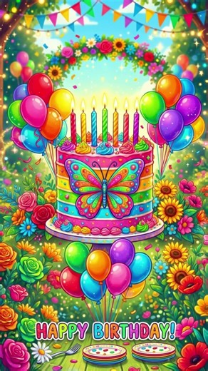 Surprise Birthday Cake Animation 🎈 Cute, Colorful & Festive Birthday Wishes Video