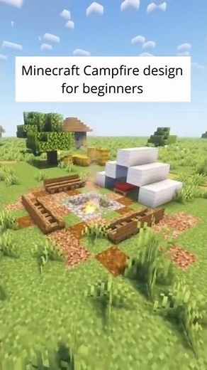 Minecraft Campfire design for beginners #minecraft