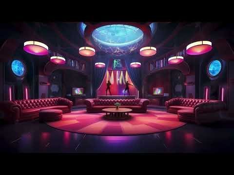 Futuristic Night Club Background | Neon Dance Room Ambience | Animated Stream Overlay for DJs
