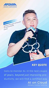 In the panel discussion titled “Can Generative AI Accelerate the Innovation Lifecycle for Forward-Thinking Businesses?”, Samuel Ho, General Manager of Presales for GCR & ASEAN, Elastic, explained how Generative AI systems can significantly enhance the efficiency of business processes and the accuracy of decision-making by improving security and precision. #ApsaraConference2024 #AlibabaCloud #AIonCloud | Alibaba Cloud
