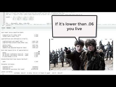 R tutorial: Confirmatory factor analysis (CFA)
