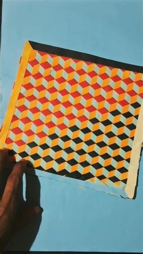 How to Weave Paper | How to make 3DWeaving design | Beautiful paper weaving design #shorts