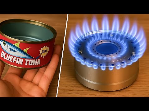 Silly Mistake - Eat Bluefin Tuna, Don't Throw Away The Can | Mini Stoves Are A Gold Mine!