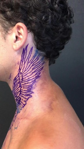 🦅Eagle Tattoo🦅 #purplehazetattoozbeaconsfield #purplehazetattooz #tattoofyp #fyp #melbournetattooist #eagle #eagletattoo #neck #necktattoo #eaglewings #tattkk #artist #arttok