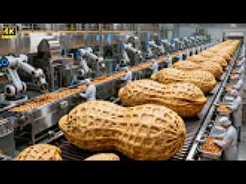 Inside a Modern Peanut Processing Factory: From Raw Peanuts to Crunchy Peanut Butter (Full Process)