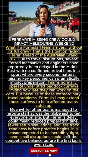 Ferrari’s Missing Crew Could Impact Melbourne Weekend #f1racecar #automobile #formula1car