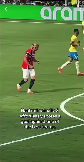 Haaland casually & effortlessly scores a goal against one of the best teams in soccer….