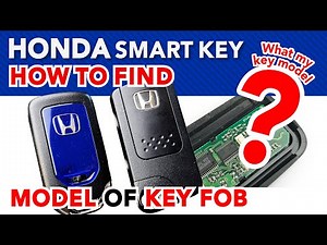 How to find my SMART KEY fob model type HONDA for programming
