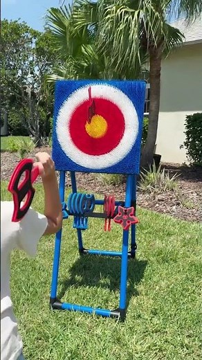 Deluxe Foldable Axe Throwing Game Set - 16 Plastic Axes Included - Safe Outdoor Fun Squid Games