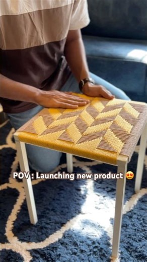 Macrame Woven side table stool in malayalam kerala 😍 Macrame furniture designs #macrame #malayalam