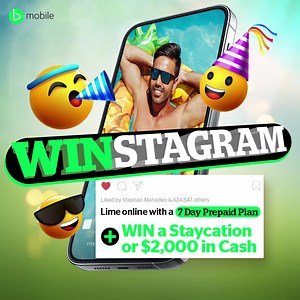 It’s all about great plans, great prizes and great fun on bmobile. For just $99 you get Unlimited 4G LTE Data, Unlimited bmobile Calls, Unlimited Global Texts, Unlimited WhatsApp and FB Chat plus 175 Anywhere Minutes. Dial *123# and choose a 7 Day Prepaid Plan today. #bmobile #winstagram #prepaid | bmobile