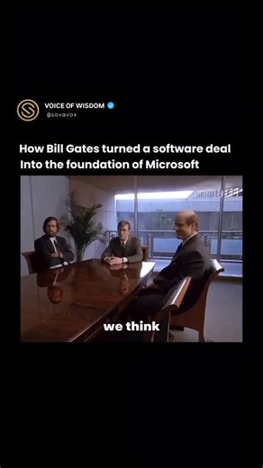 VOICE OF WISDOM on Instagram: "In 1980, Bill Gates and Paul Allen made a decision that changed the future of technology. Instead of selling their operating system to IBM, they licensed MS-DOS and kept the ownership rights. As IBM shipped millions of personal computers, Microsoft earned from every machine. This move turned Microsoft into the toll booth of the PC era. They didn’t win by being first. They won by controlling the opportunity. The lesson? Big empires aren’t built on ideas alone. They’