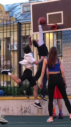 Nerd Surprises Girls on the Basketball Court
