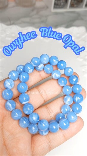 Stardust Crystals 💫 We Are Stardust, We Are Magic 💫 on Instagram: "💎💙 Very High Quality Owyhee Blue Opal Bracelet 💙💎 Like holding a piece of tranquil sky upon your wrist ☁️✨ These Very High Quality Owyhee Blue Opal Bracelets are truly mesmerizing... their dreamy hues of vibrant sky blue come from the sacred Owyhee region on the border of Oregon and Idaho, USA 🇺🇸. What makes them so special is their pure and gentle yet deeply empowering vibration... unlike any other opal! 🌊 💰🍀 These ar