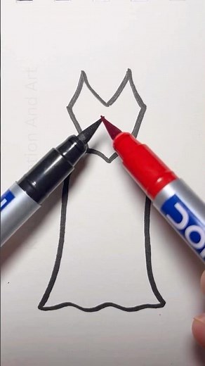 How to draw and color a princess dress | easy drawing for kids #stepbystep #kidsvideo #kidstv #diy