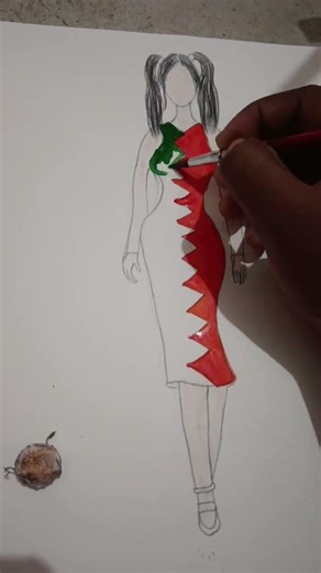 Dress drawing #easydrawing #short #fashionndesigns #modaldress #girldrawing