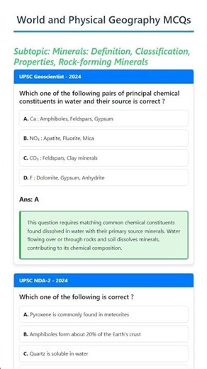 Minerals: Definition, Classification, Properties, Rock-forming Minerals