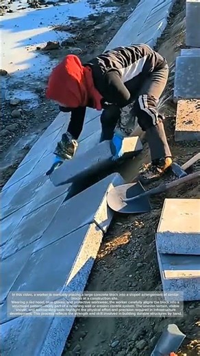 Heavy Block Handling in Outdoor Construction Work!