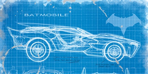 Dig the Blueprints of Comics’ Groovy New BATMOBILE