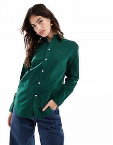 Polo Ralph Lauren - Chemise décontractée avec logo emblématique - Vert foncé | ASOS