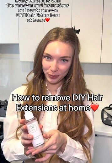 How to remove DIY Hair Extensions at home❤️ #diyhairextensionsremoval #hairextensionsremoval #easyhair #athomehairextensions #hairextensionsmaintenance #hairextensions #hairextensionstutorial