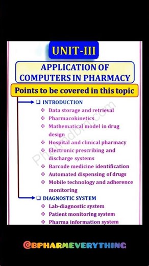 Computer application bpharmacy unit 3 #bpharmacy