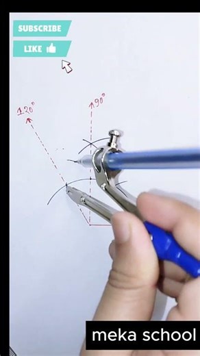 How to Draw 105° Angles Easily #shorts #geometry #angleconstruction