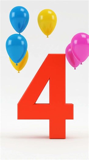 Number 4 for Kids | Learn Number Four | Counting Fun #shorts