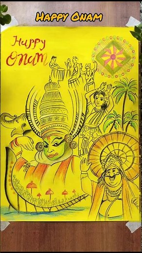 How to Draw Onam/ Onam festival special drawing #viralshort #onamspecial #shorts ‪@YavikaArts‬