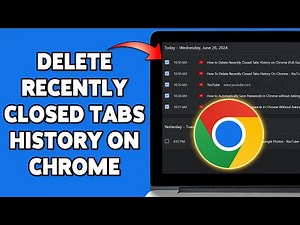How To Delete Recently Closed Tabs History On Chrome Browser 2024 | Clear Chrome Browsing Data