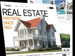 Real estate website design landing page UI UX - Pavan karnati