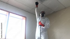 Bio Hazard Clean Up Crew Member Explains To Client Slow Motion