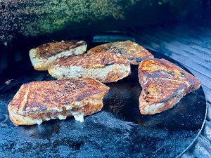 Reverse Seared Swordfish and Halibut on a Gas Grill | GrillinFools.com